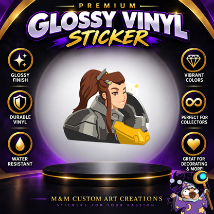 Brigitte from Overwatch 2 Glossy Vinyl Sticker SHEETS