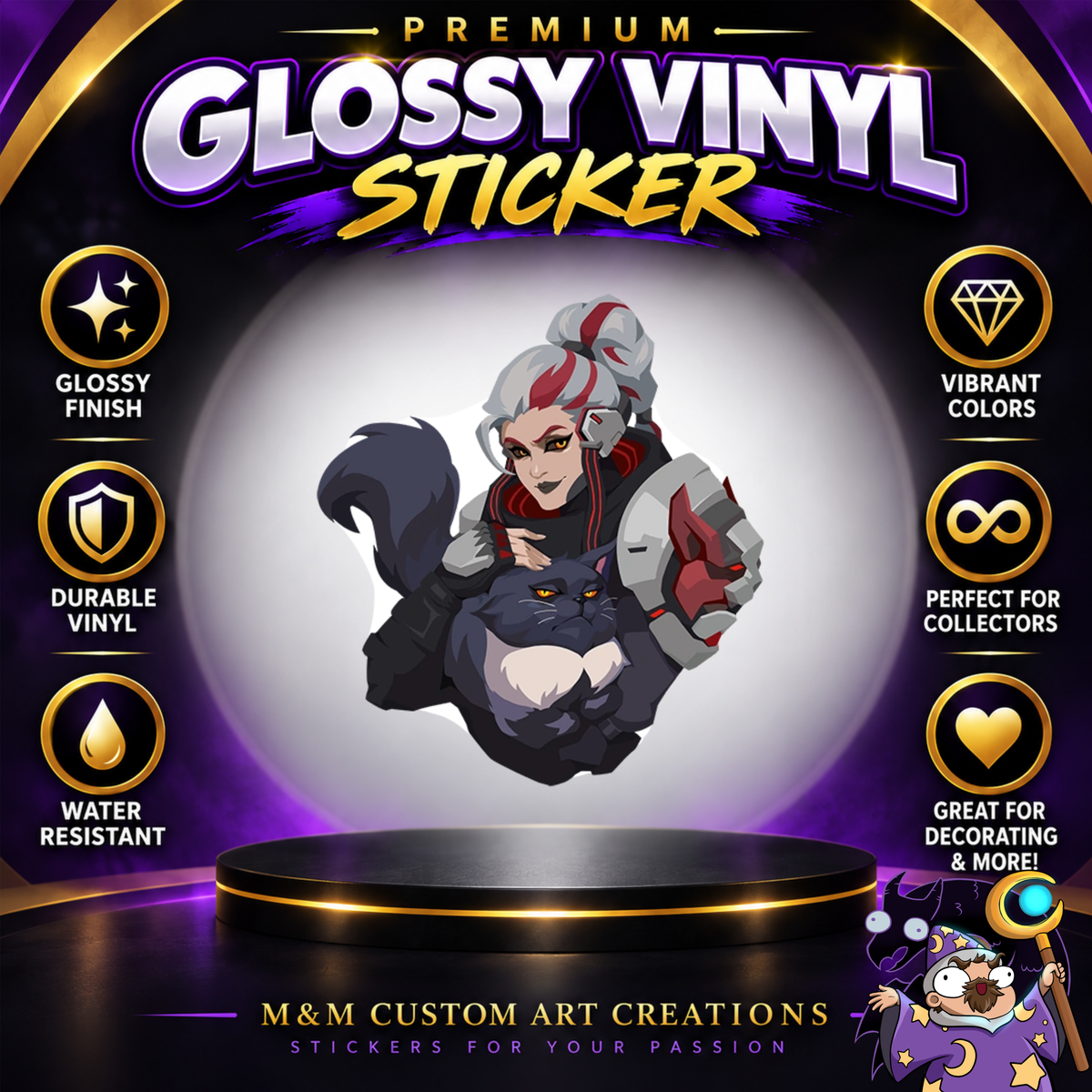 Brigitte from Overwatch 2 Glossy Vinyl Sticker SHEETS