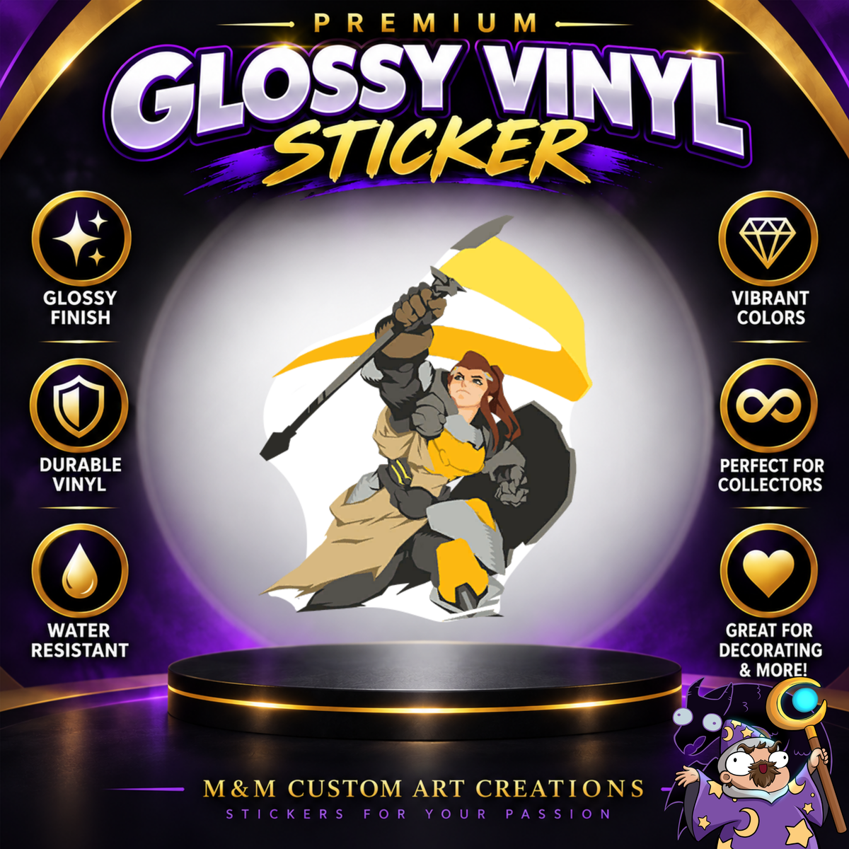 Brigitte from Overwatch 2 Glossy Vinyl Sticker SHEETS