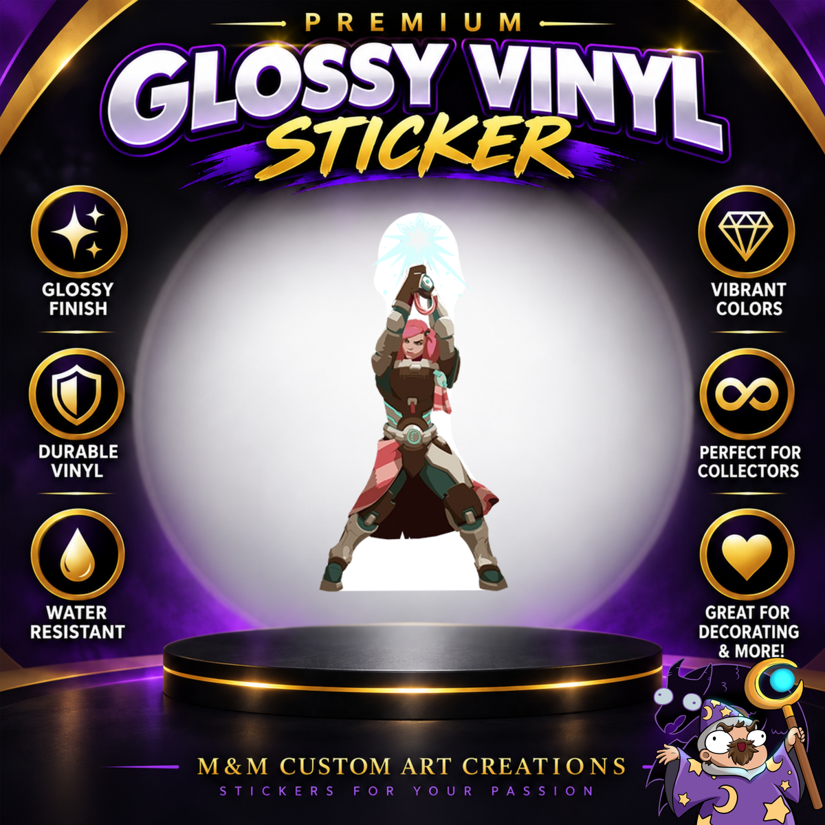Brigitte from Overwatch 2 Glossy Vinyl Sticker SHEETS