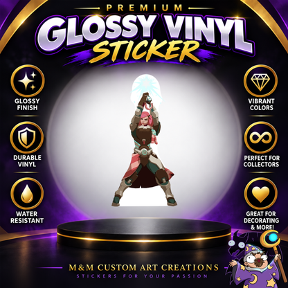 Brigitte from Overwatch 2 Glossy Vinyl Sticker SHEETS