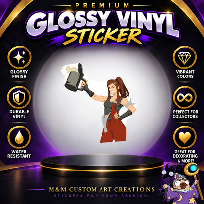 Brigitte from Overwatch 2 Glossy Vinyl Sticker SHEETS