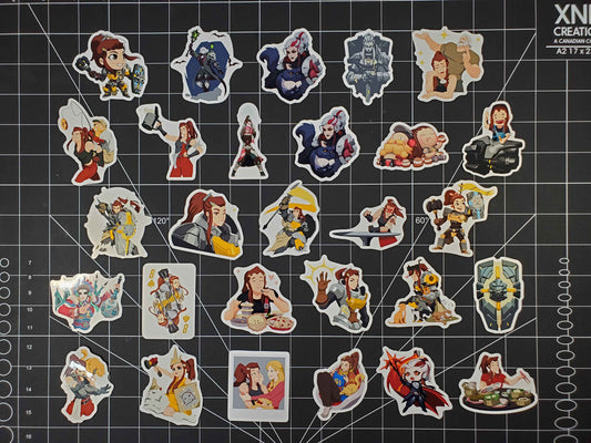 Overwatch 2 Brigitte Hero Spray's Sticker Set | 28 High Quality Glossy Vinyls
