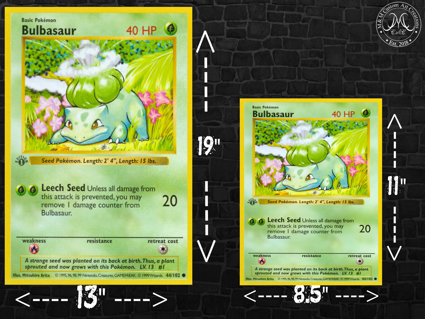 Bulbasaur #44 Base Set WOTC (BS) Poster Print - Available in Two Sizes