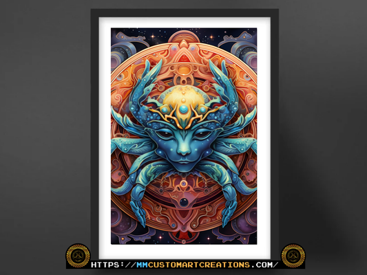Cancer Astrology Poster Prints | Zodiac Wall Art | Astrological Sign Decor | Great Gift Idea