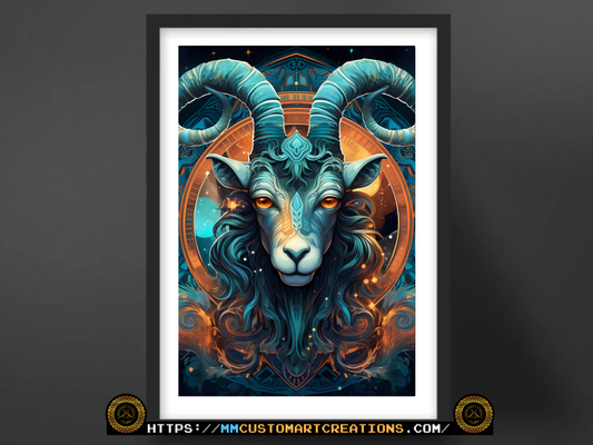 Capricorn Astrology Poster Prints | Zodiac Wall Art | Astrological Sign Decor | Great Gift Idea
