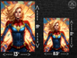Captain Marvel Poster Prints | Marvel Wall Art | Carol Danvers Superhero Artwork