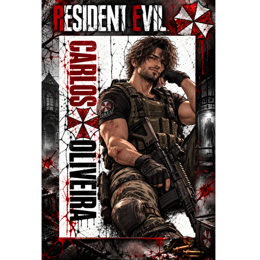 Resident Evil Carlos Oliveira 13x19 Art Print Poster | Choose 1 or Complete Set