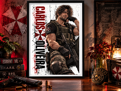 Resident Evil Carlos Oliveira 13x19 Art Print Poster | Choose 1 or Complete Set