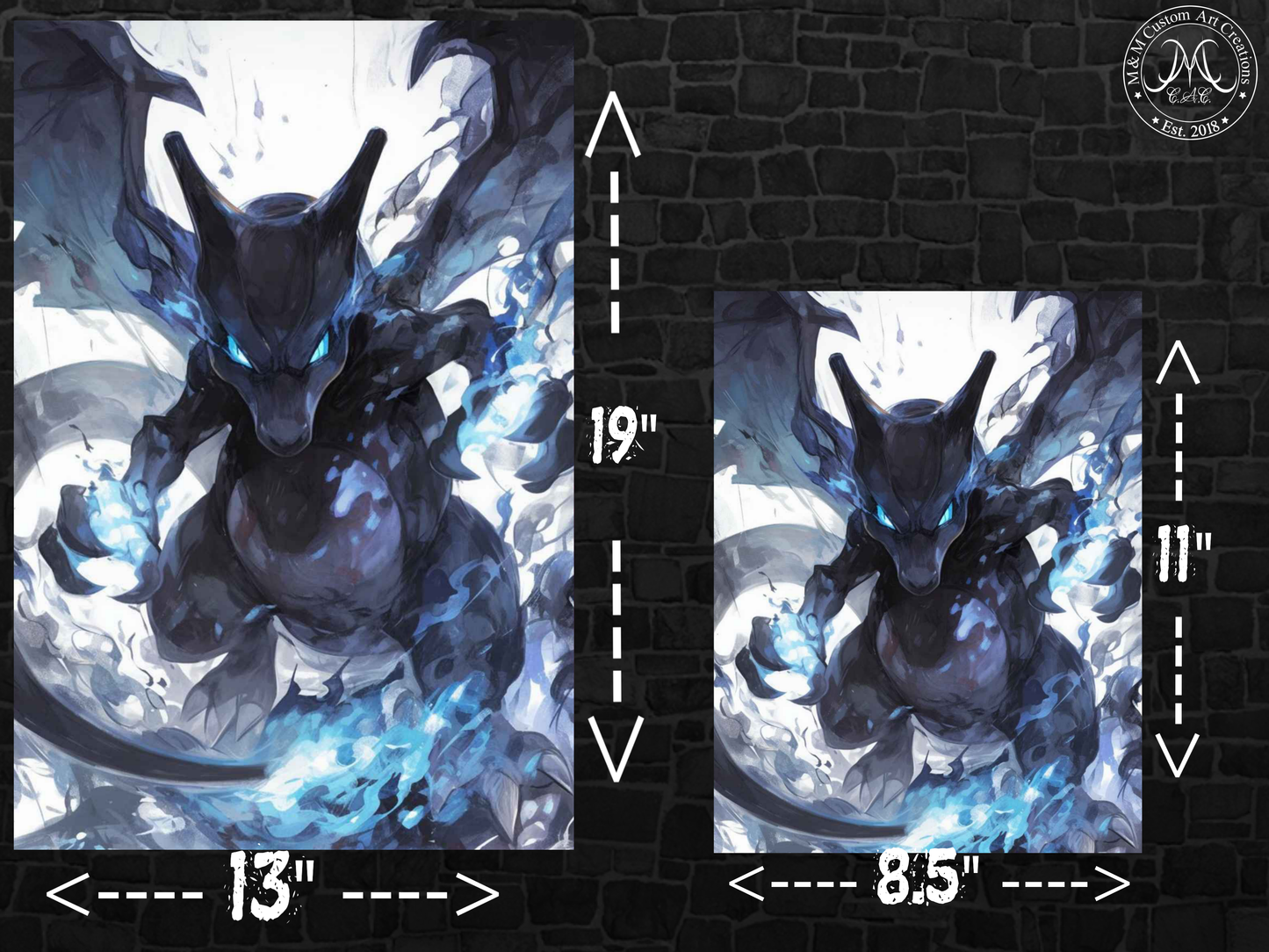 Pokemon Shiny Charizard Poster Print | Fire-Flying Type Pokémon Wall Art