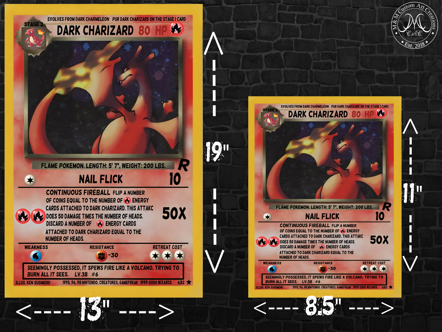 Dark Charizard #21 Holo Team Rocket (RO) Poster Print - Available in Two Sizes