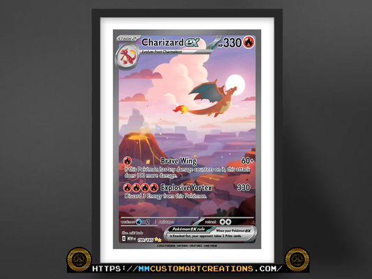Charizard ex #199 English 151 (MEW) Poster Print - Available in Two Sizes