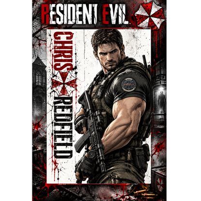 Resident Evil Chris Redfield 13x19 Art Print Poster | Choose 1 or Complete Set