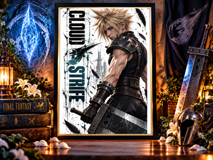 Final Fantasy Cloud Strife 13x19 Art Print Poster | Choose 1 or Complete Set