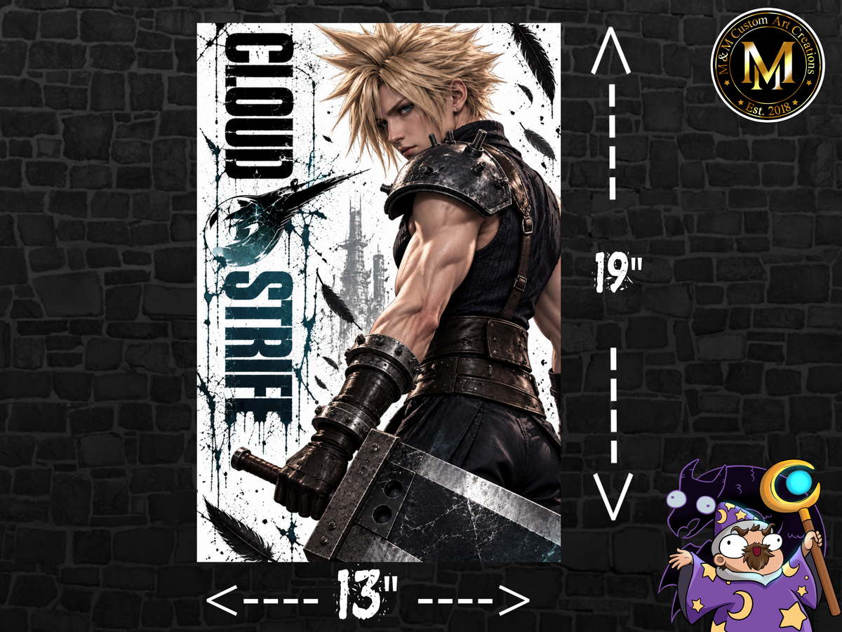 Final Fantasy Cloud Strife 13x19 Art Print Poster | Choose 1 or Complete Set
