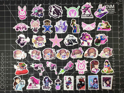 Overwatch 2 D.Va Hero Spray's Sticker Set | 41 High Quality Glossy Vinyls