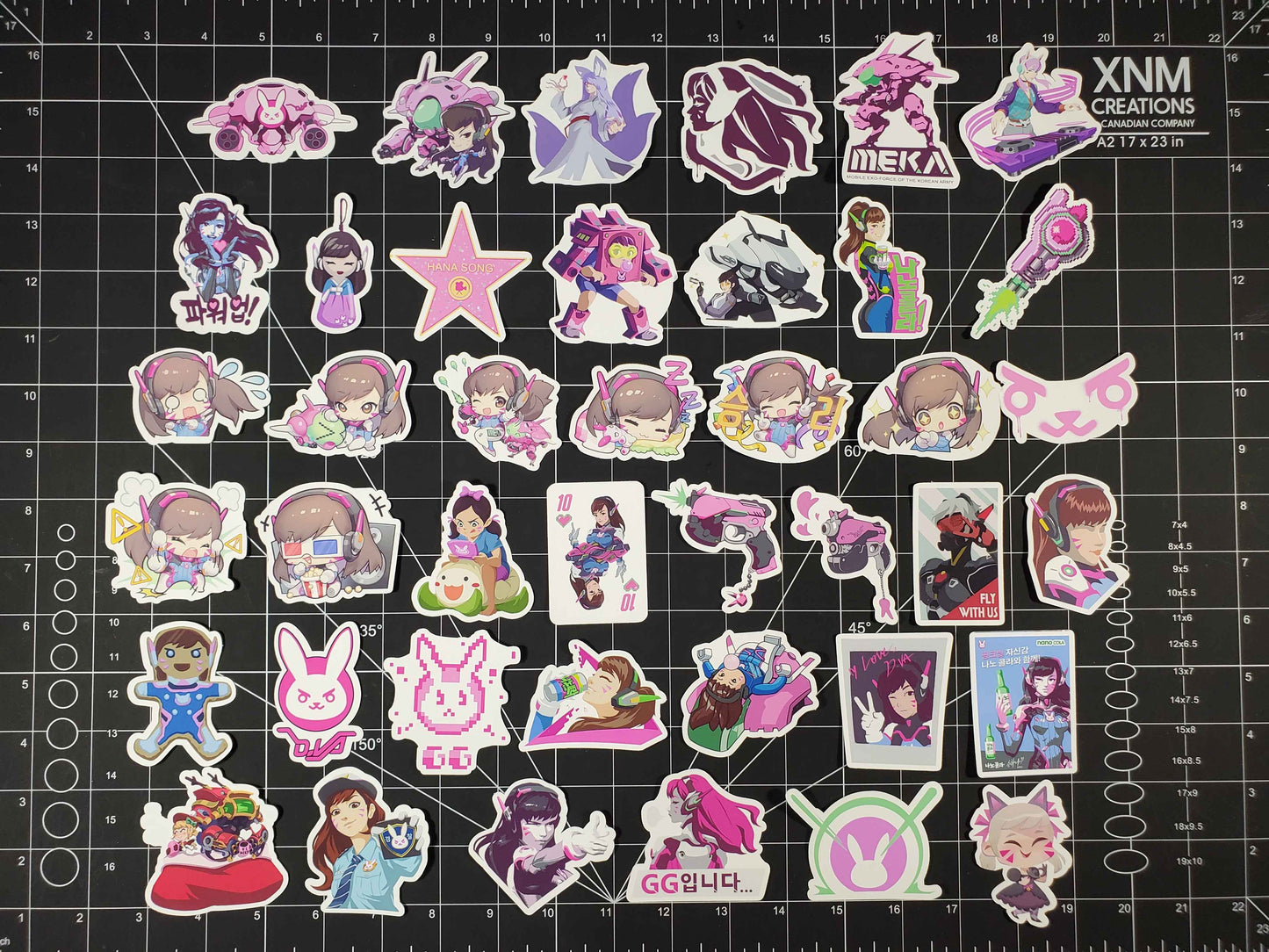Overwatch 2 D.Va Hero Spray's Sticker Set | 41 High Quality Glossy Vinyls