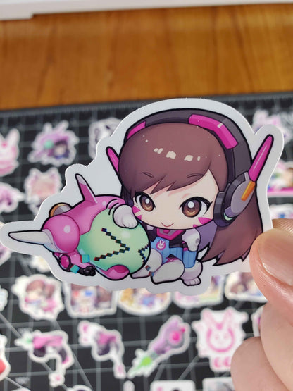 Overwatch 2 D.Va Hero Spray's Sticker Set | 41 High Quality Glossy Vinyls