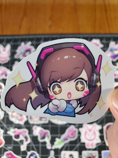 Overwatch 2 D.Va Hero Spray's Sticker Set | 41 High Quality Glossy Vinyls