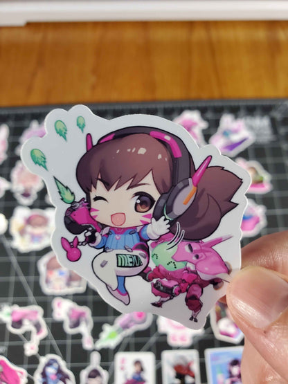 Overwatch 2 D.Va Hero Spray's Sticker Set | 41 High Quality Glossy Vinyls
