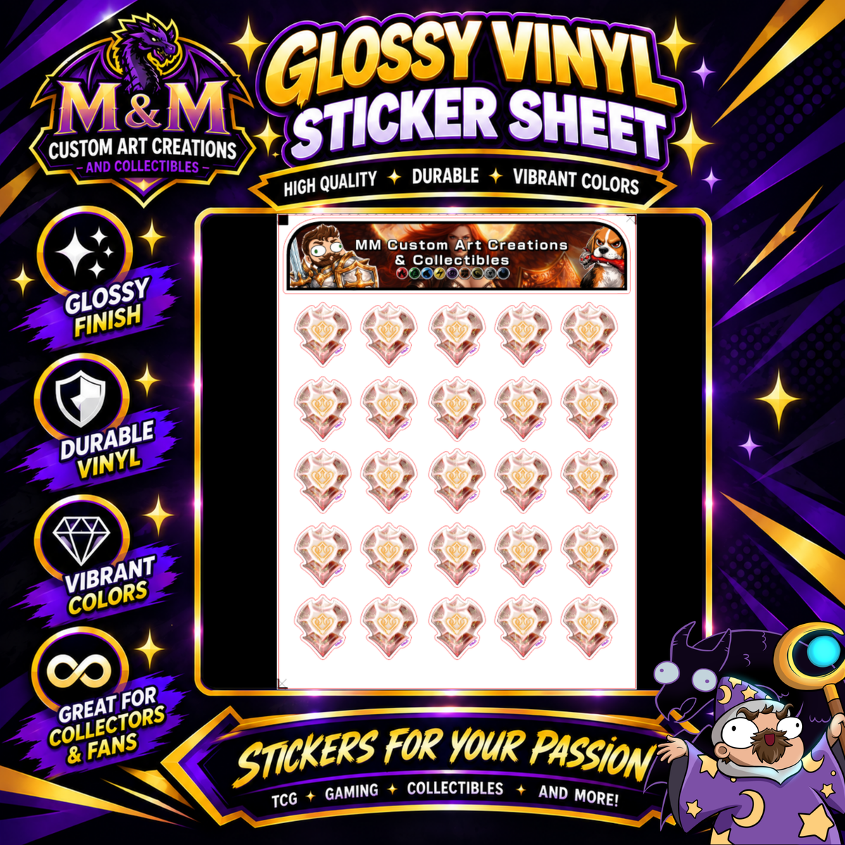 Dancer Soul Crystal from Final Fantasy Glossy Vinyl Sticker SHEETS