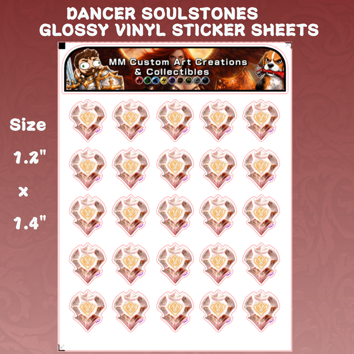 Dancer Soul Crystal from Final Fantasy Glossy Vinyl Sticker SHEETS