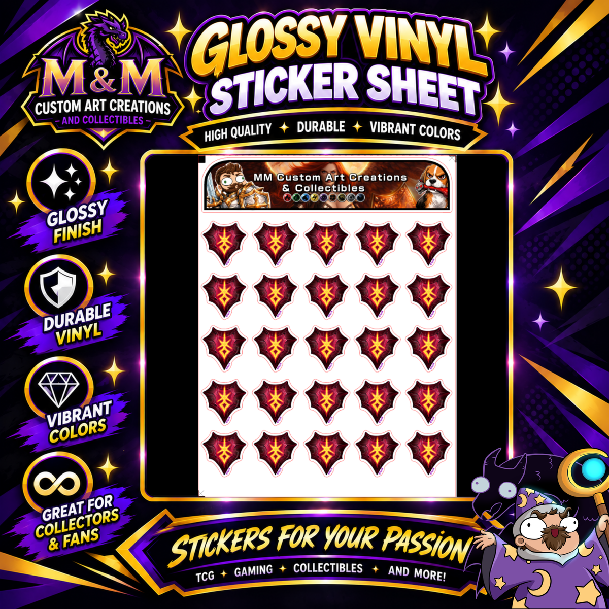 Dark Knight SoulStone from Final Fantasy Glossy Vinyl Sticker SHEETS
