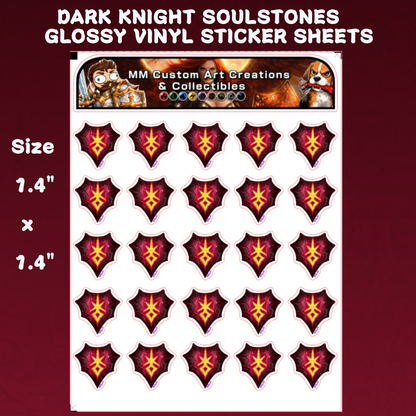 Dark Knight SoulStone from Final Fantasy Glossy Vinyl Sticker SHEETS