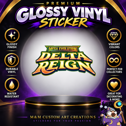 Delta Reign Glossy Vinyl Sticker Logo SHEETS - Pokemon TCG