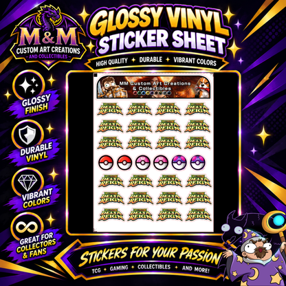 Delta Reign Glossy Vinyl Sticker Logo SHEETS - Pokemon TCG