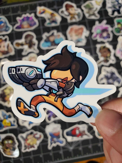 Dev Doodle Overwatch Character Spray Sticker Set | 44 Glossy Vinyl Decals | Cute Sprays