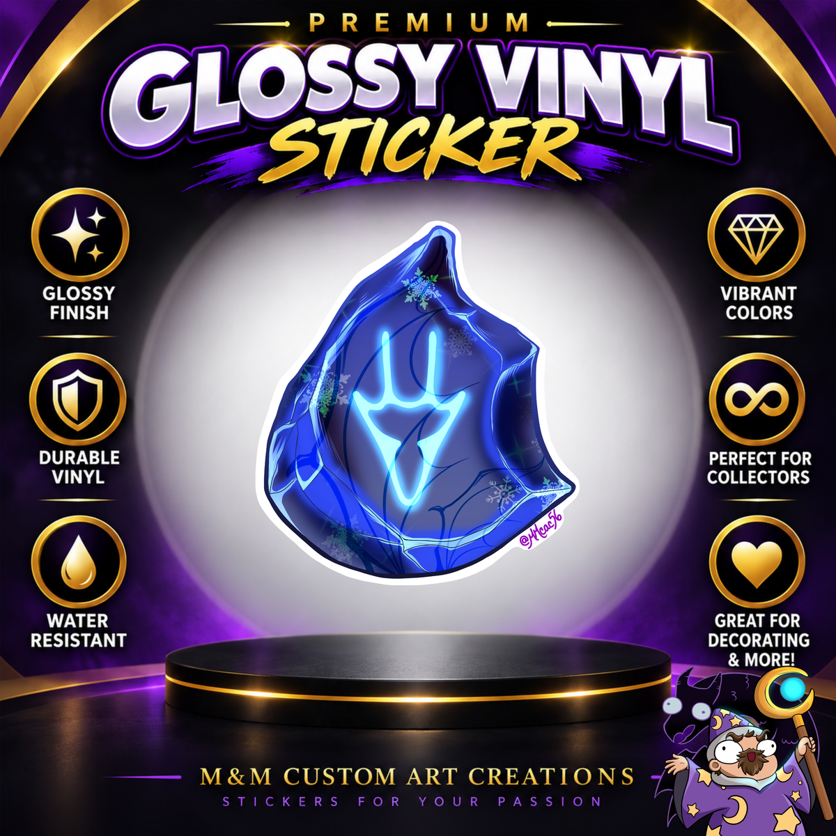 Dragoon Soul Crystal from Final Fantasy Glossy Vinyl Sticker SHEETS