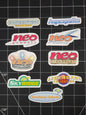 Pokemon E-Card, Legendary & Neo Series Set Logo Symbols 9 Glossy Vinyl Stickers