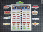 Pokemon E-Card, Legendary & Neo Series Set Logo Symbols 9 Glossy Vinyl Stickers