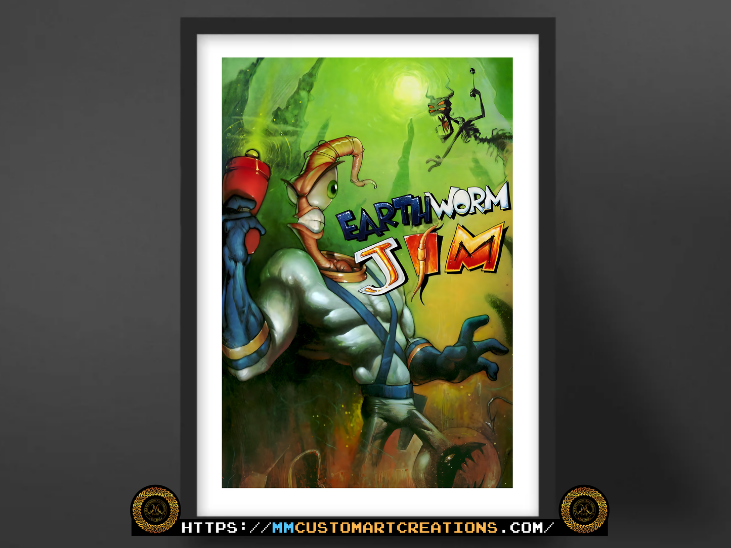 Earthworm Jim Poster Print | High-Quality Retro Game Art | Classic Video Games