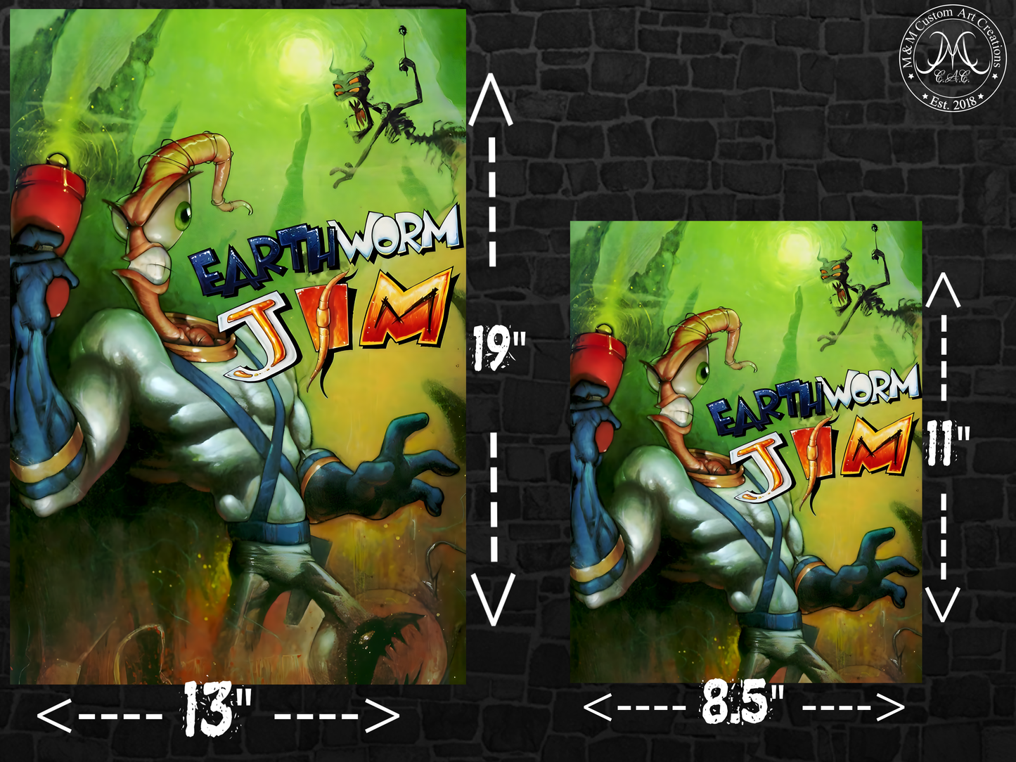 Earthworm Jim Poster Print | High-Quality Retro Game Art | Classic Video Games