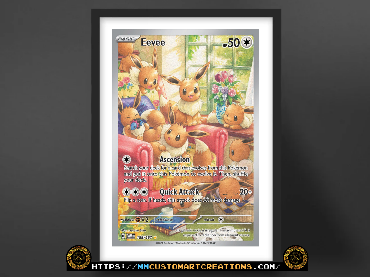 Eevee #188 Illustration Rare Twilight Masquerade (TWM) Poster Print - Available in Two Sizes