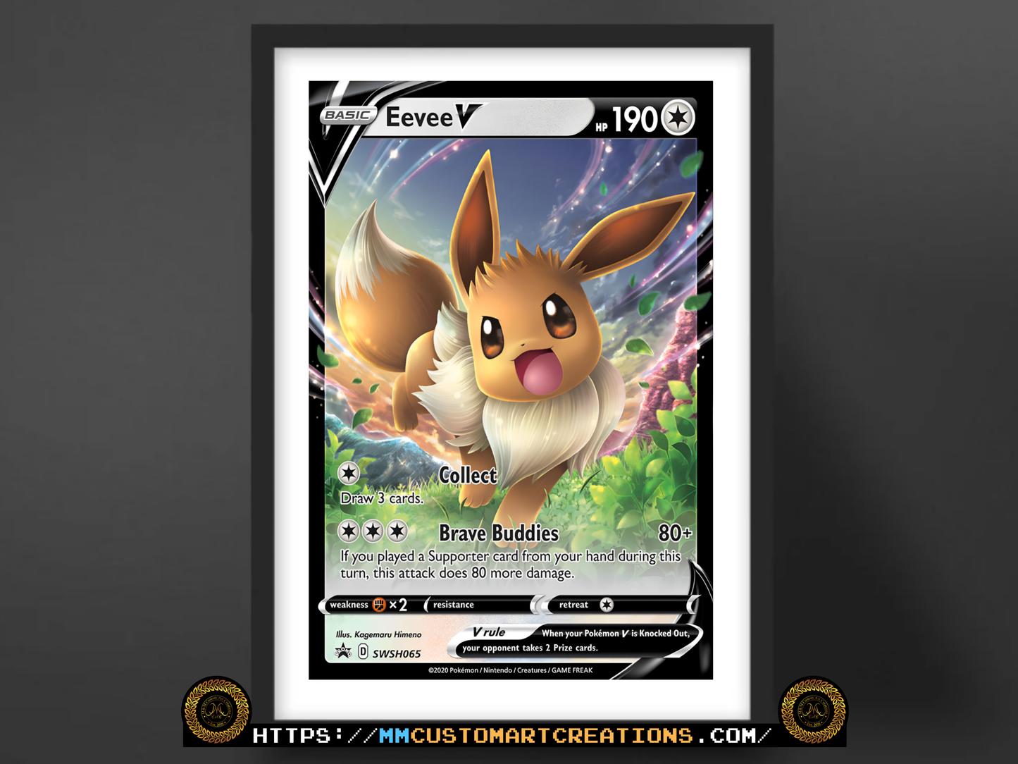 Eevee V #SWSH065 Sword & Shield Promo Poster Print - Available in Two Sizes