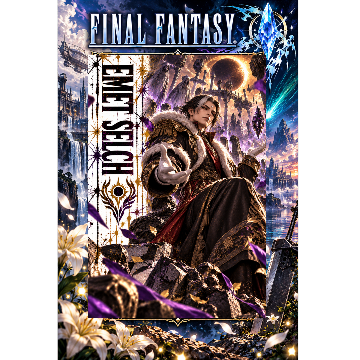 Final Fantasy Emet Selch 13x19 Art Print Poster | Choose 1 or Complete Set