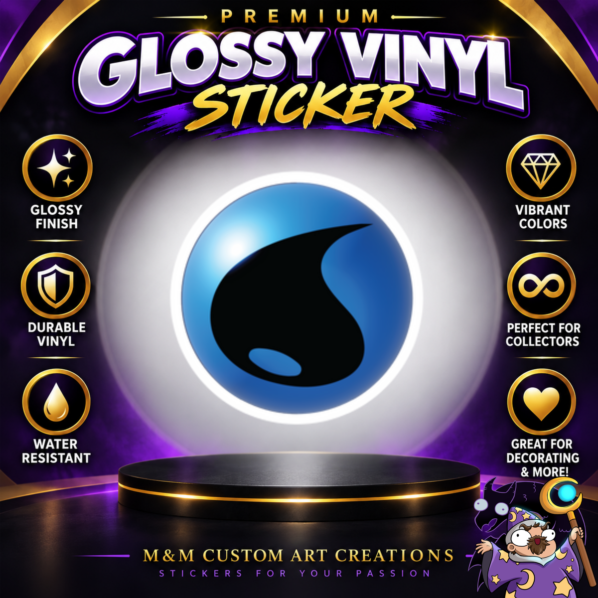 Pokemon TCG Energy Symbol Stickers 3" Glossy Vinyl Set of 11 Card Game Decals