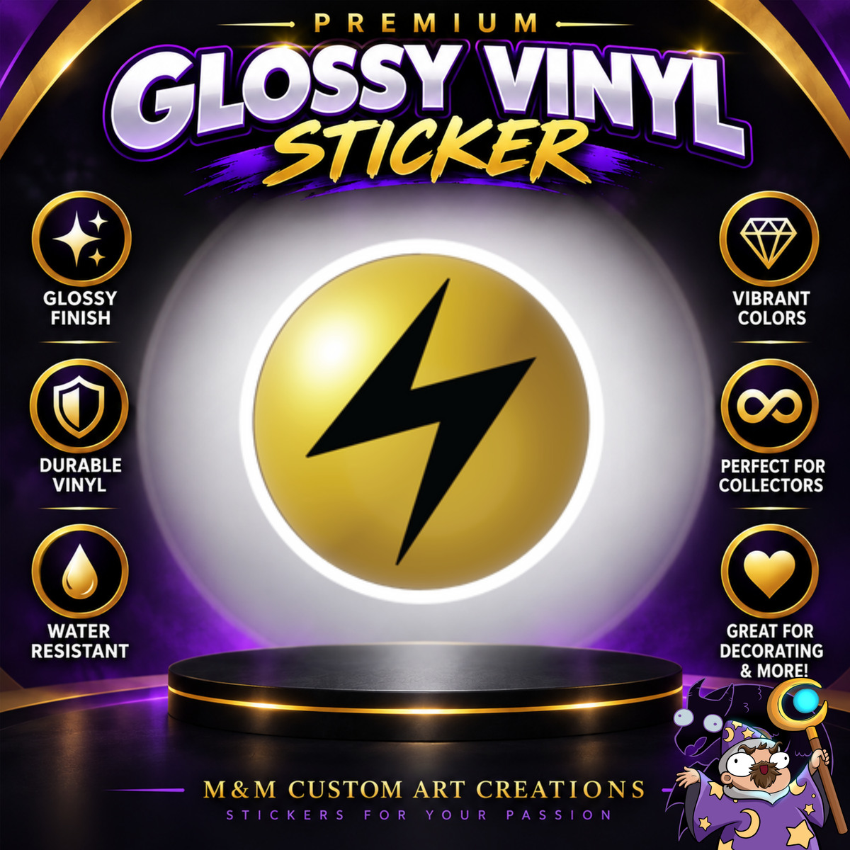 Pokemon TCG Energy Symbol Sticker Sheets Glossy Vinyl Set of 11 Energy Decals
