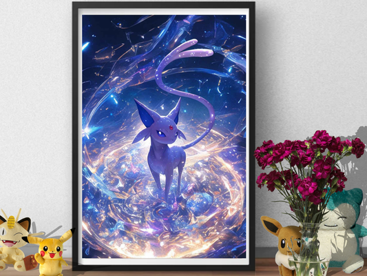 Pokemon Espeon Poster Print | Psychic-Type Eeveelution Pokémon Wall Art