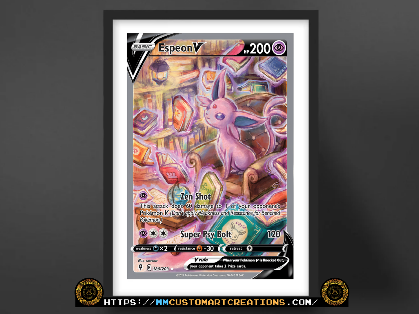 Espeon V #180 Alt Art Evolving Skies (EVS) Poster Print - Available in Two Sizes