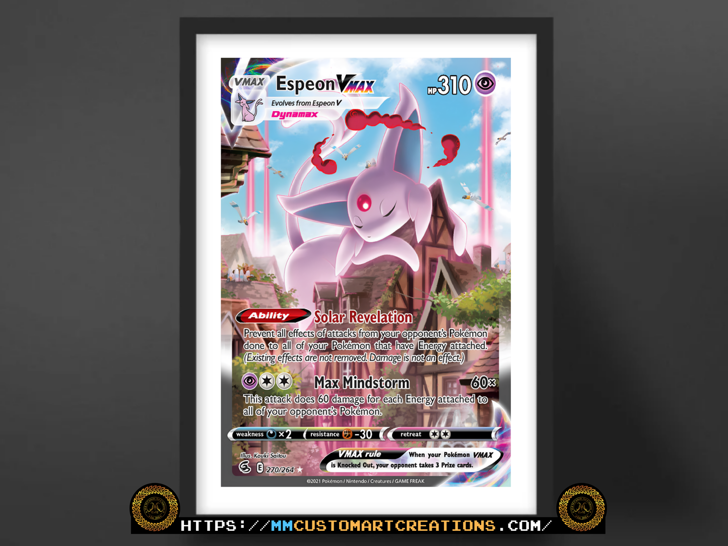 Espeon VMAX #270 Alt Art Fusion Strike (FST) Poster Print - Available in Two Sizes