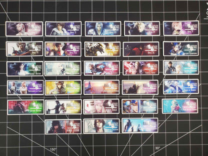 Final Fantasy TCG Opus 1-26 Set Logo Stickers | Glossy Vinyl Decals | Complete