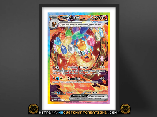 Flareon ex #146 Secret Illustration Rare Prismatic Evolutions (PRE) Poster Print - Available in Two Sizes