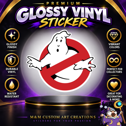 Ghostbusters 1 Logo Glossy Vinyl Sticker SHEETS