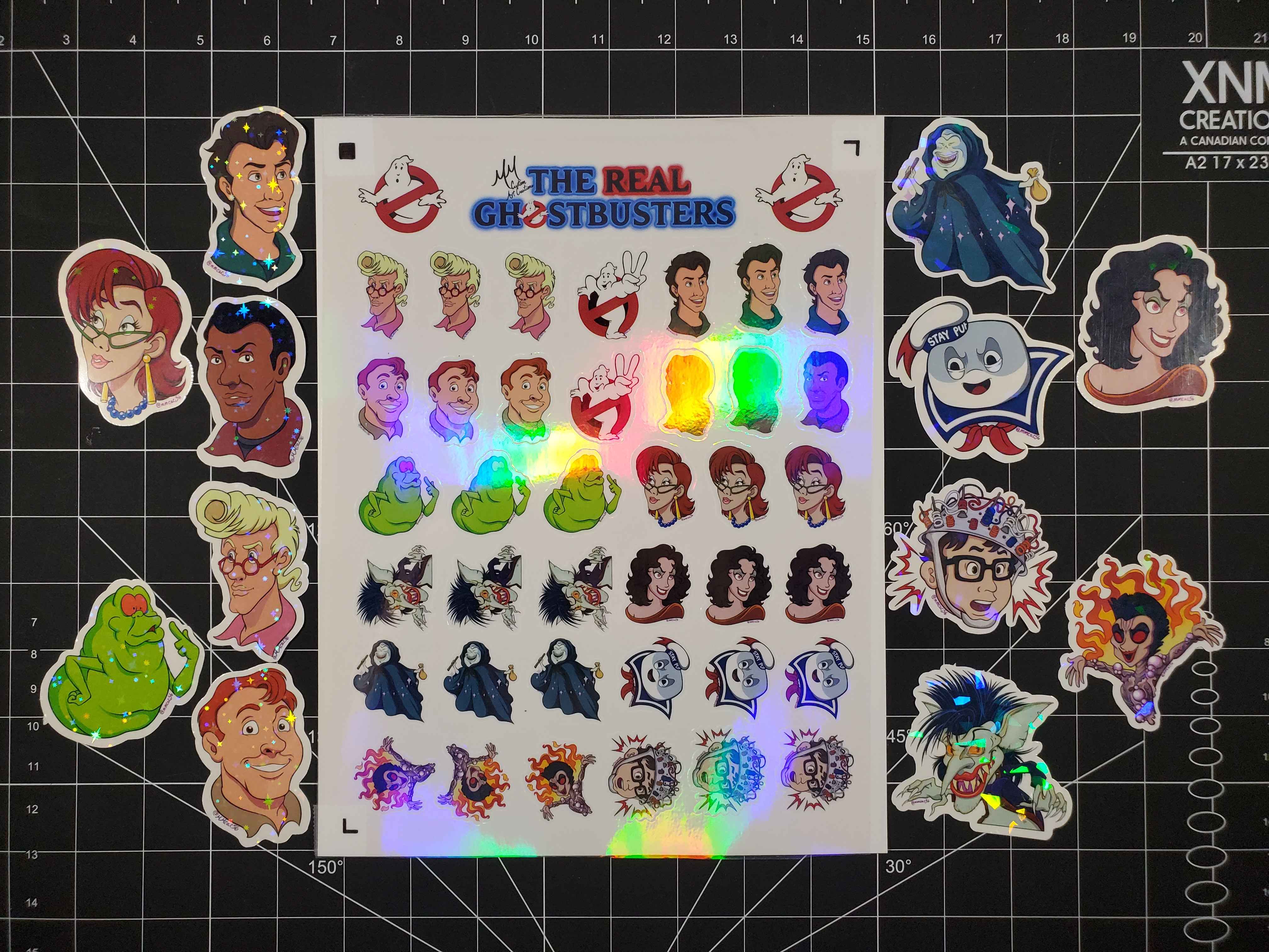 Ghostbusters Sticker Fun The Real Ghostbusters Stickers | Hero & Villain Set | High-Quality Vin ...