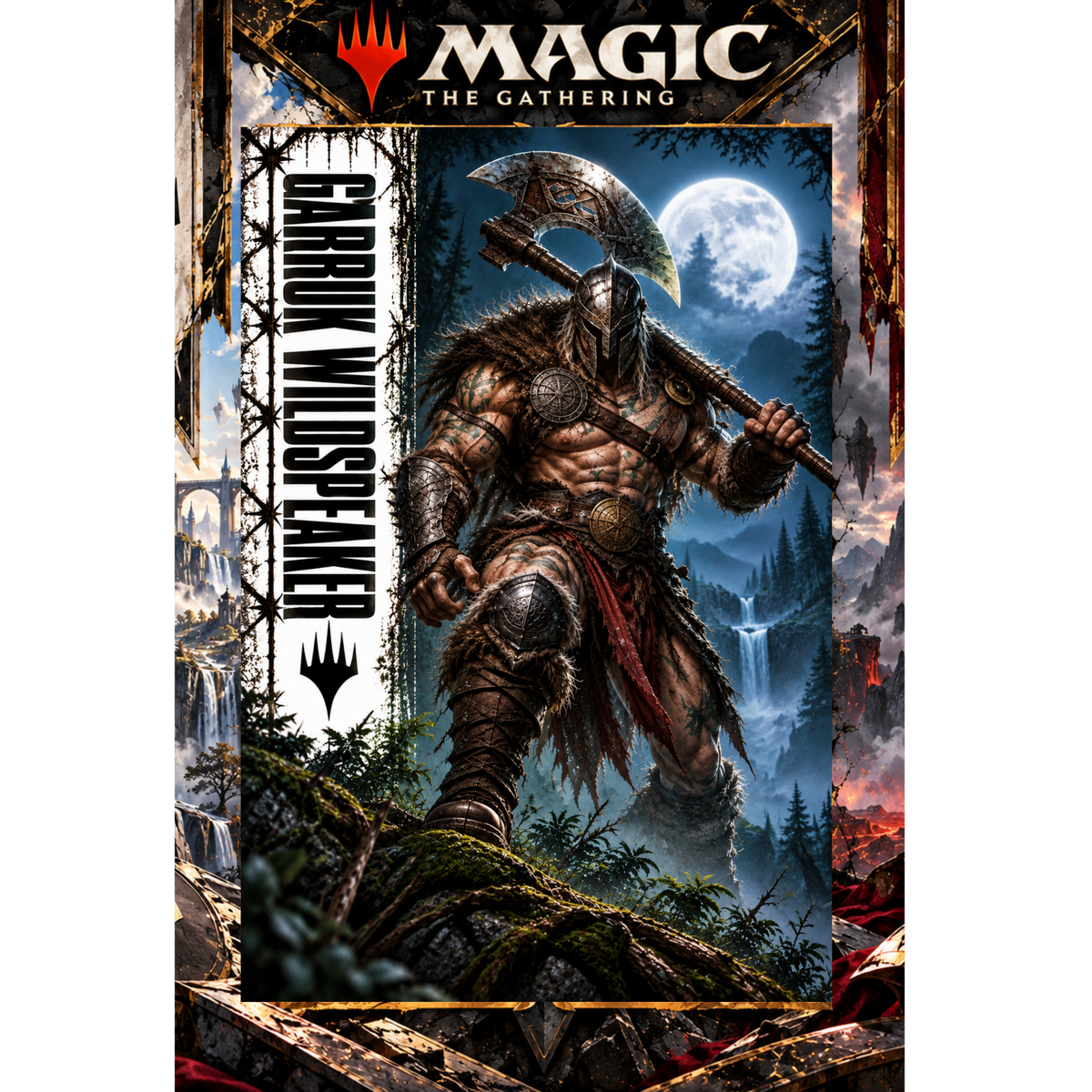 Magic The Gathering Garruk 13x19 Art Print Poster | Choose 1 or Full Set