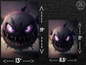 Gastly Haunter Gengar Realistic Style Poster Prints | Pokemon Halloween Decor | Perfect Gifts